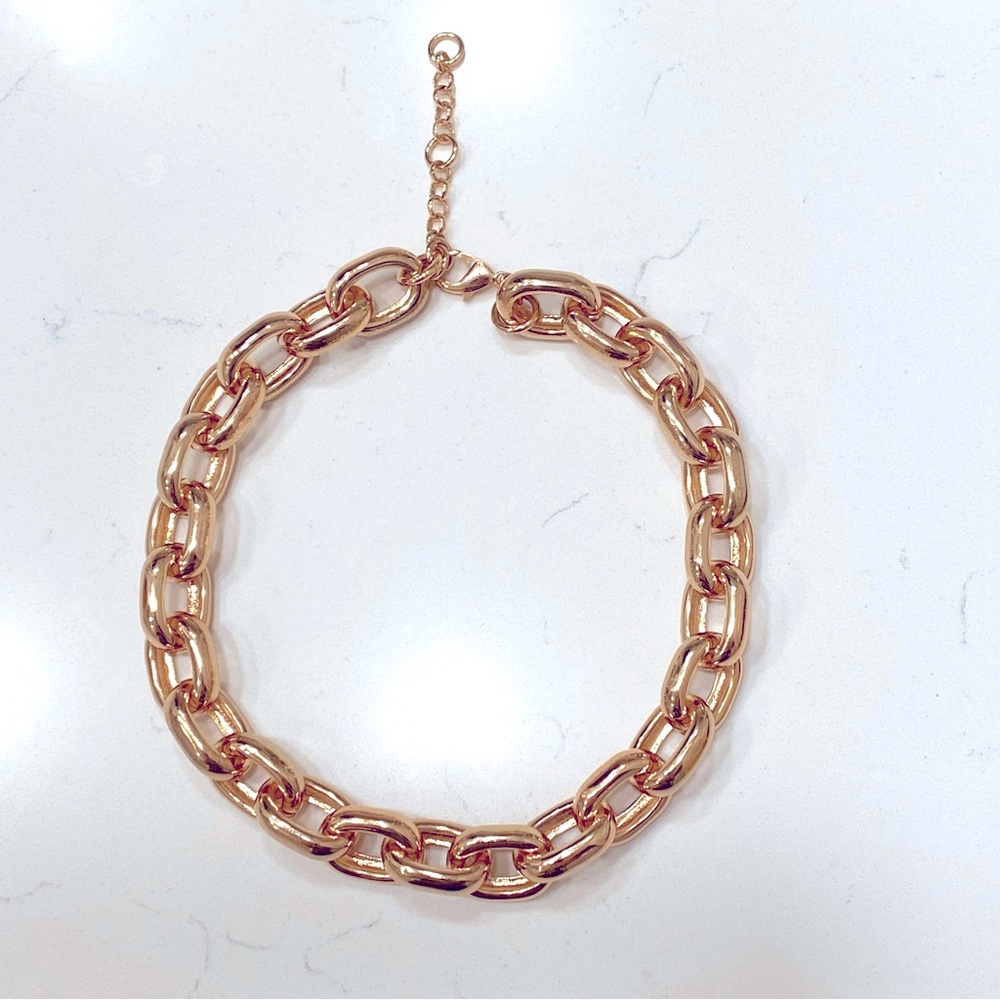 BANANA REPUBLIC Chunky Yellow Tone Chain Necklace